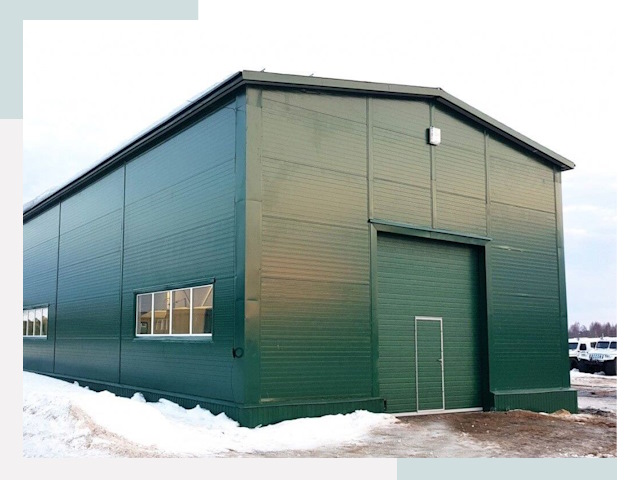 Двускатные ангары в Снежинске